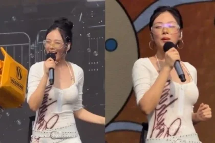 BIBI performing on stage at Waterbomb Seoul 2026 at KINTEX