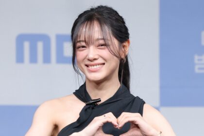 Actress Kim Sejeong smiling at a promotional event for her recent drama