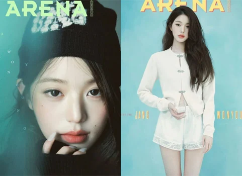 IVE Jang Wonyoung elegant cover pose for Arena Homme Plus August issue