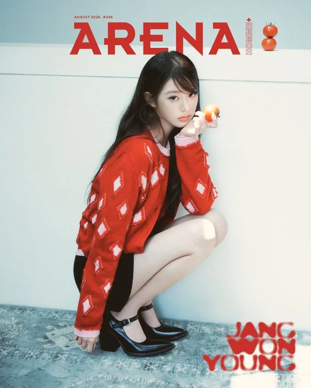 Jang Wonyoung showing a warm expressive look during a magazine photo shoot