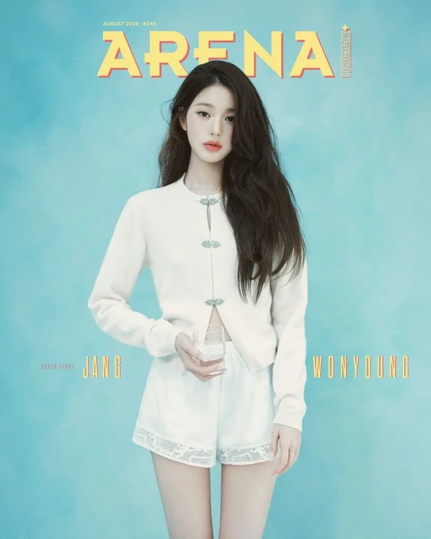Jang Wonyoung showing a warm expressive look during a magazine photo shoot