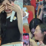 ITZY Chaeryeong holding hands and embracing her mother Choi Sun-young at ITZY fan meeting