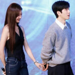 Jing Boran and Sun Qian holding hands at the farewell event for Chinese drama The Early Spring