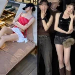 Lee Chaeyeon posing in a stylish outfit during her trip to Hong Kong