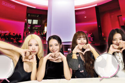 BLACKPINK members Jisoo, Jennie, Rosé, and Lisa at the National Museum of Korea Amazing Thailand exhibition lobby
