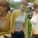 Former AOA member Shin Ji-min holding a soju glass in a yellow cardigan and glasses