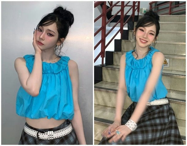 jbaqk karina blue outfit controversy