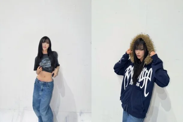 aespa’s Giselle Flaunts Defined Abs and Toned Silhouette in Bold New Streetwear Photoshoot aespas Giselle Flaunts Defined Abs and Toned Silhouette 1