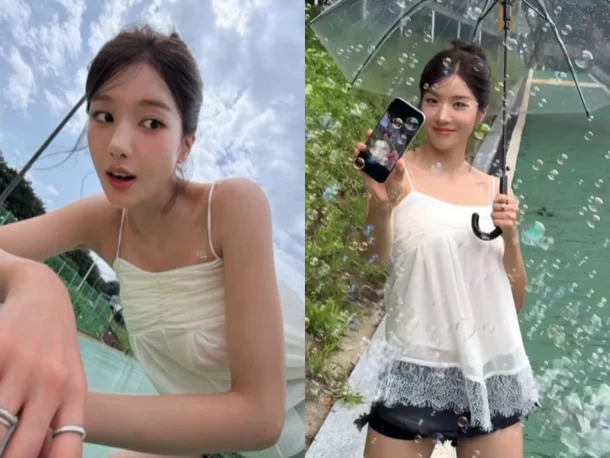 Even Without "Waterbomb," Kwon Eunbi Is a Goddess: A Pure Summer Look to Soothe Fans' Disappointment kwon eunbi summer fashion waterbomb goddess 1