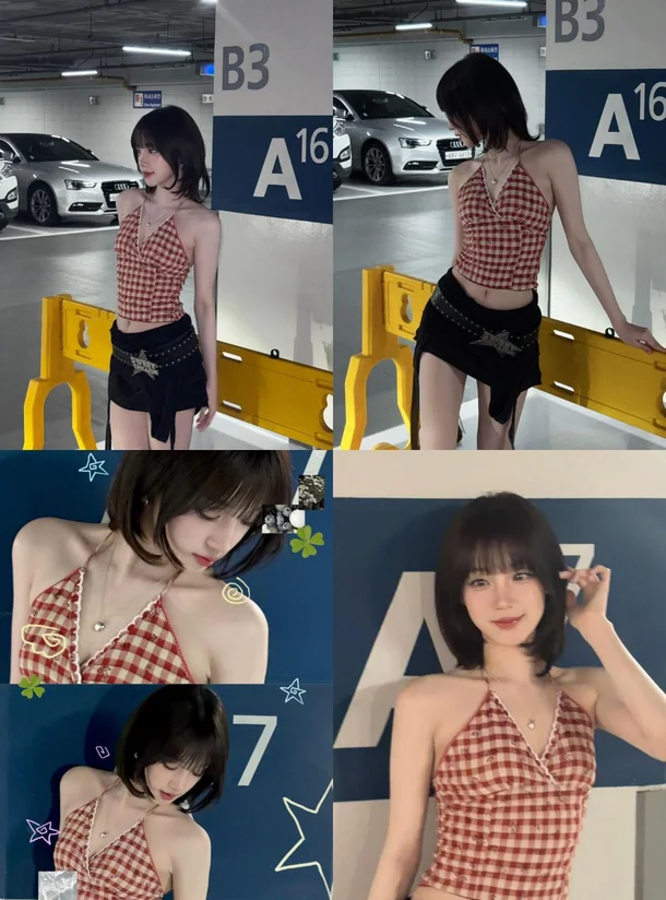 i-dle's Yuqi Flaunts Bold Halterneck and Defined Collarbones in a 'Cute Yet Sexy' Look idle yuqi instagram halterneck y2k fashion 1