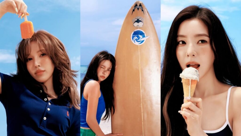 "The Summer Queens Are Back… Red Velvet Reveals Teaser Images for New Track Written Solely by Joy" red velvet surfin boy velvet summer comeback 2