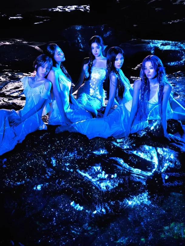 "A Mermaid Princess Bathed in Blue Light": Red Velvet's Joy Captures Attention with Stunning Visuals red velvet joy velvet summer mermaid concept teaser 3