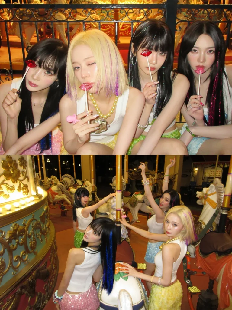aespa Shines in Nighttime Amusement Park Teasers for Japanese Album 'KISS N TELL' 1784739660 image