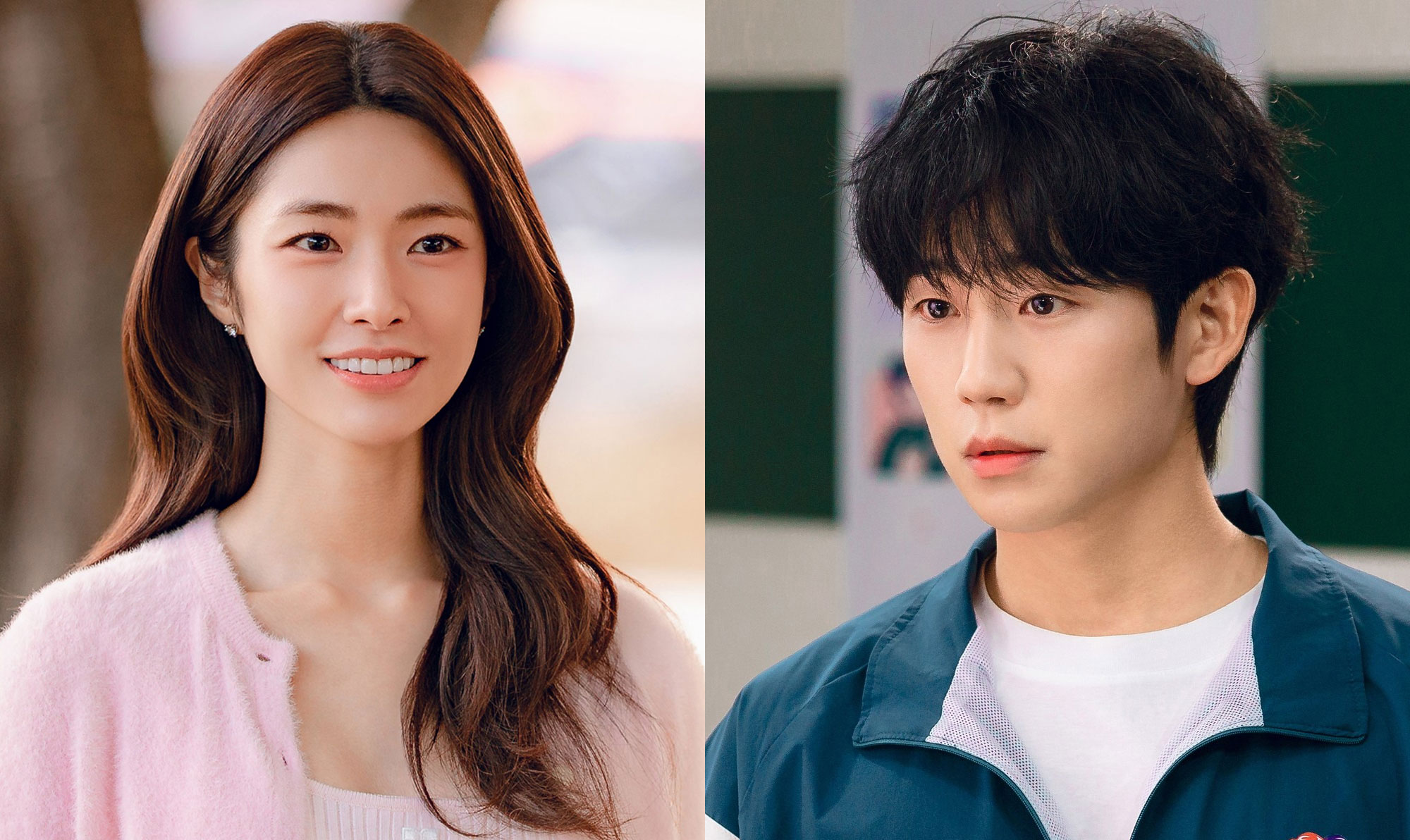 Jung Hae-in and Ha Young starring as Jang Tae-ha and Go Eun-sae in Netflix series Our Sticky Love