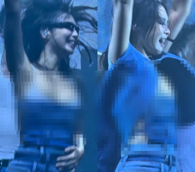 BLACKPINK Jennie performing in a custom Calvin Klein denim outfit at Summer Sonic Tokyo 2026