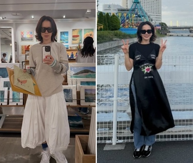 Son Ye Jin posing casually during her vacation in Yokohama Japan