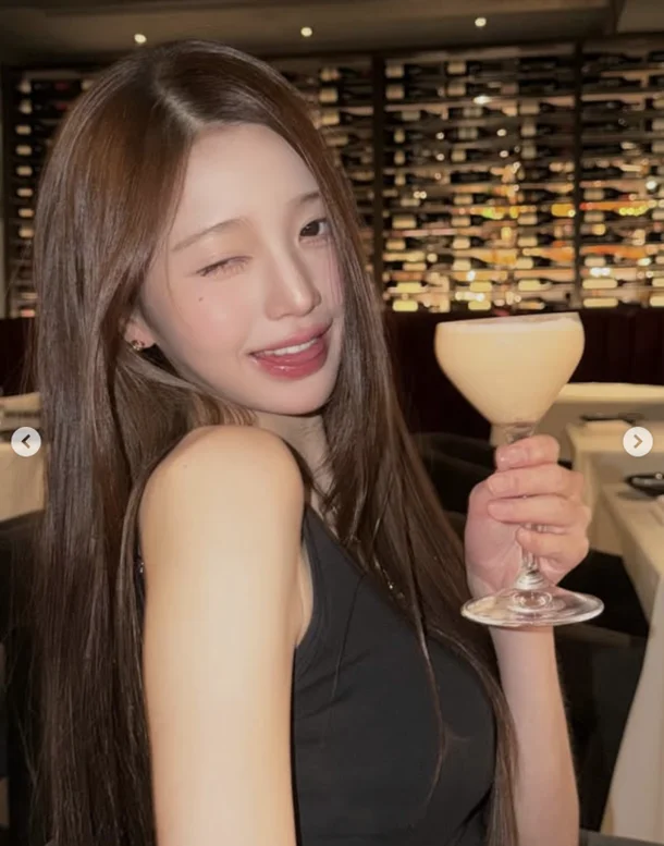 Jang Wonyoung Winks with a Wine Glass, Drawing Attention to Her Ultra-Slender Figure 2 2026062917100492308 l